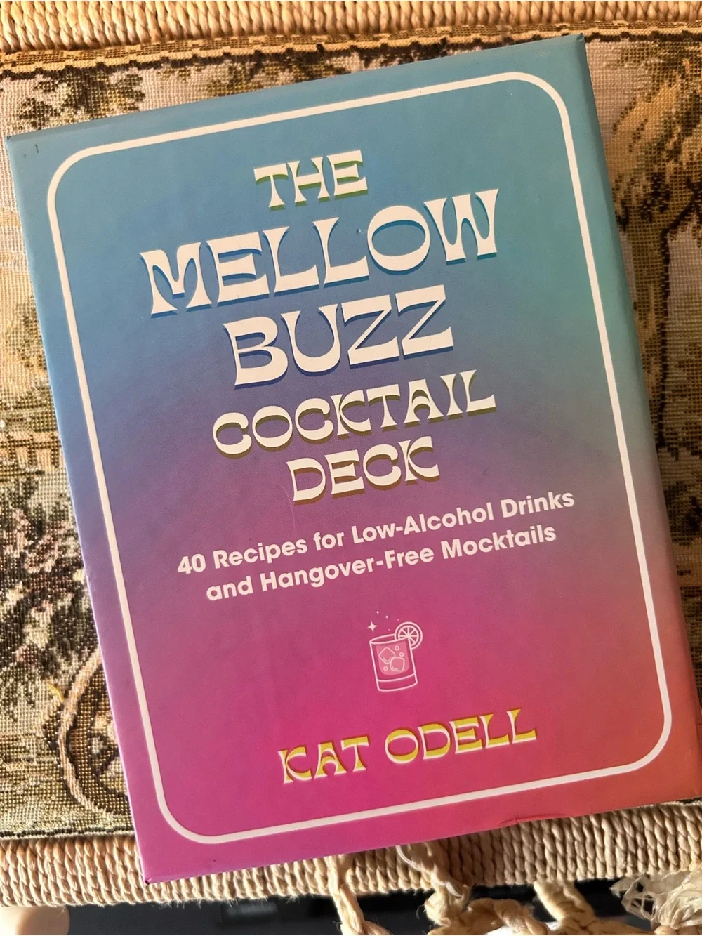 The Mellow Buzz Cocktail Deck – Gradient Pink/Blue Mocktail Recipe Cards